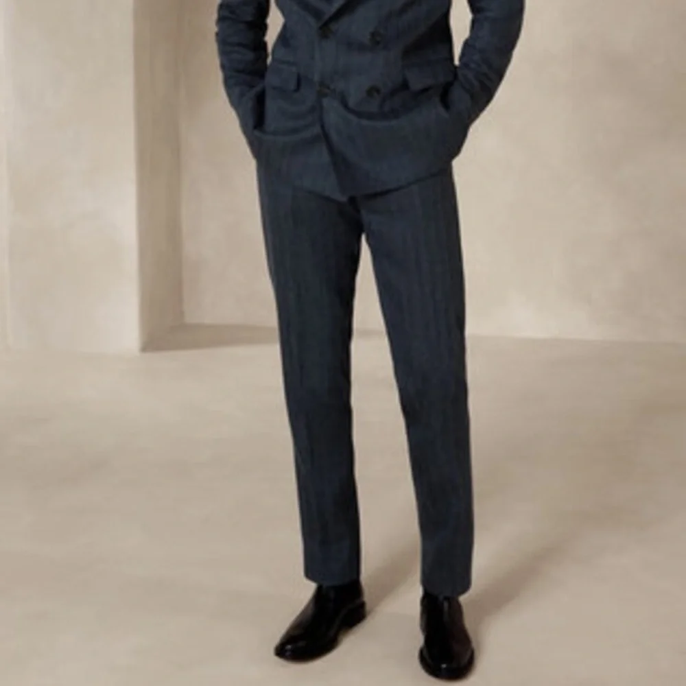 BANANA REPUBLIC CLARK WOOL-LINEN SUIT PANT
